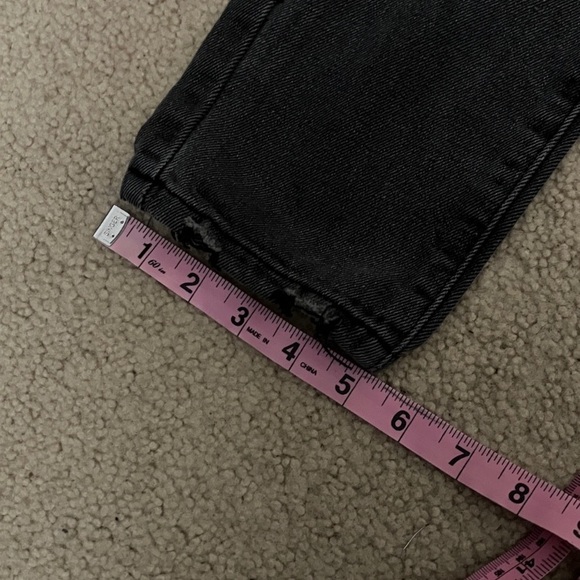 Princess Polly 100% Cotton slim fit straight ankle mom jean 0-2 24-26” gray wash - Picture 7 of 13